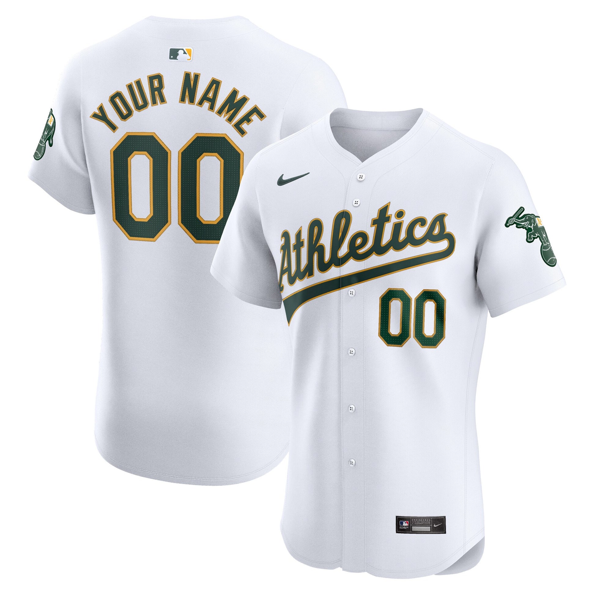 Oakland Athletics white Elite jersey