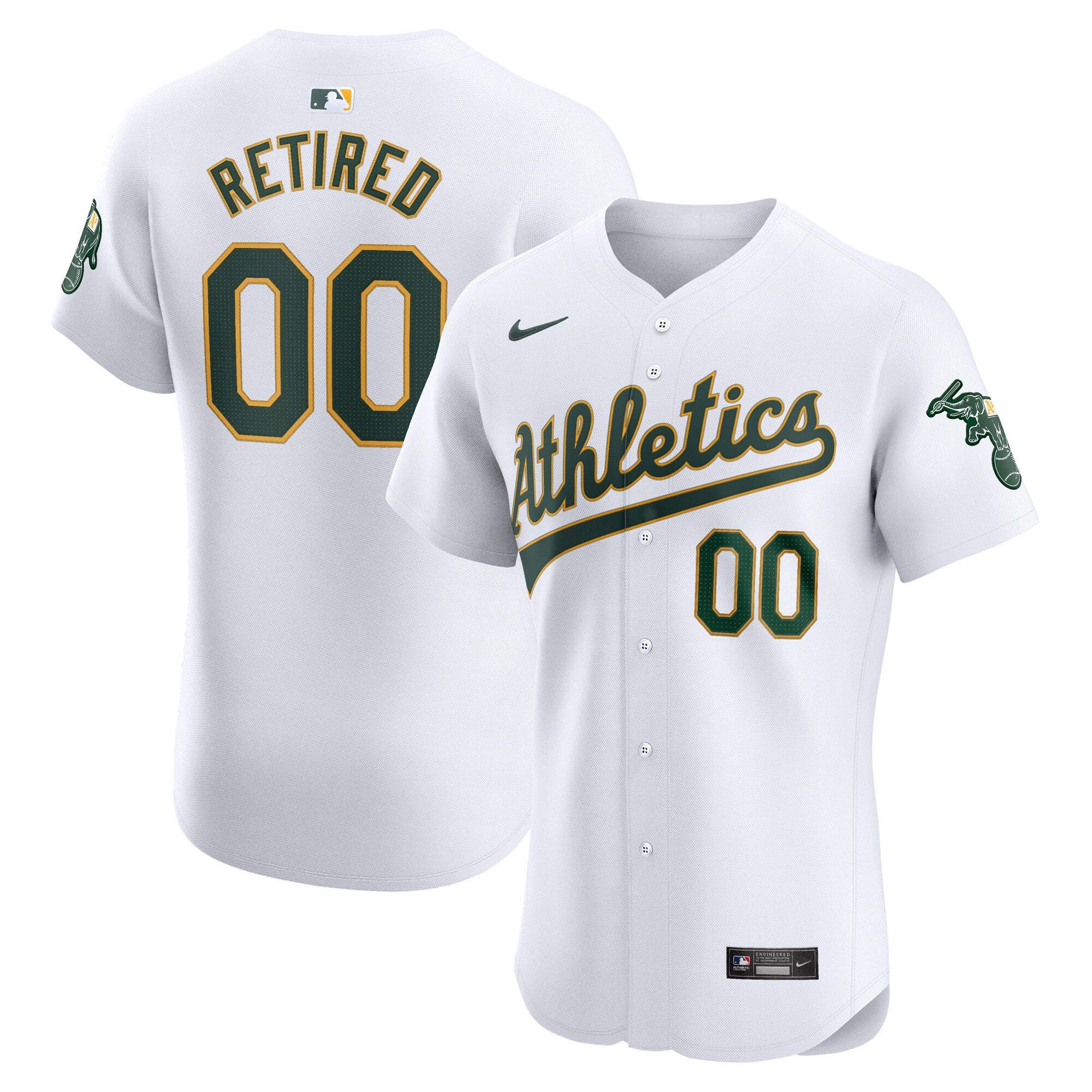 Oakland Athletics white Elite jersey