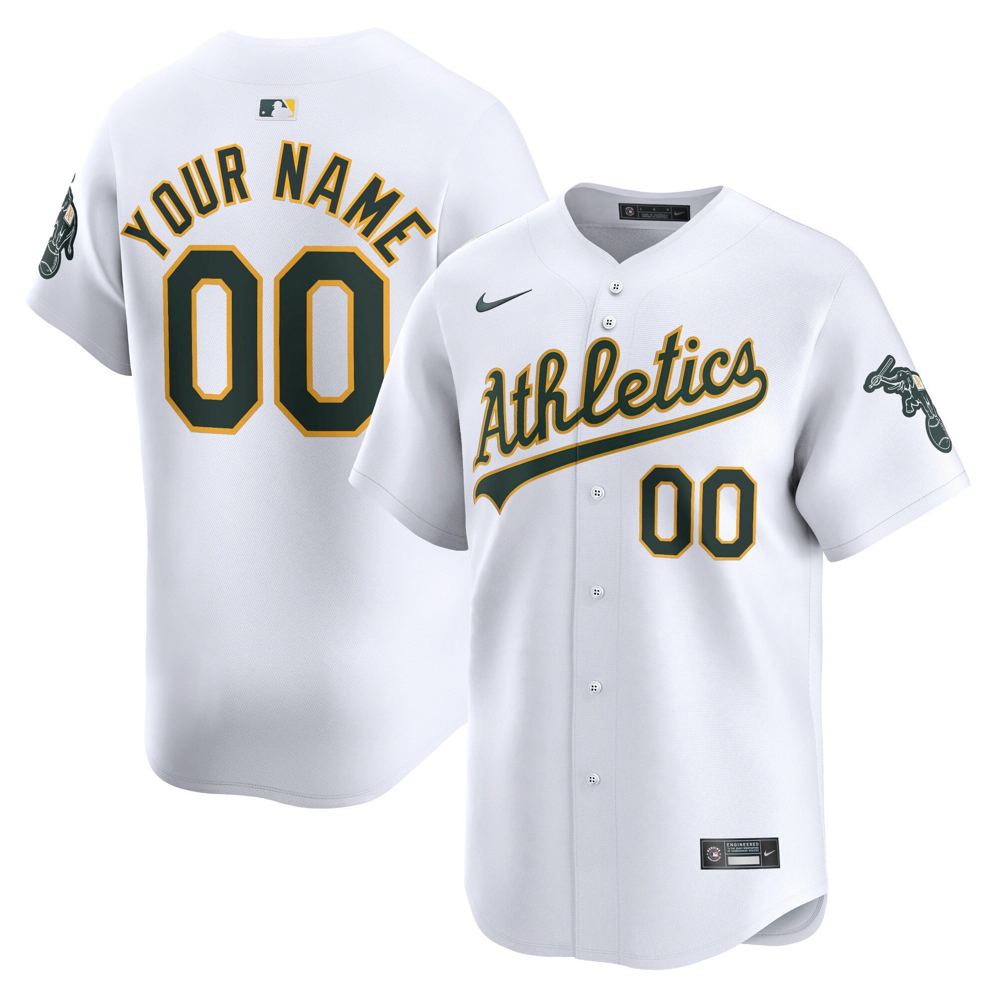 Oakland Athletics white Limited jersey