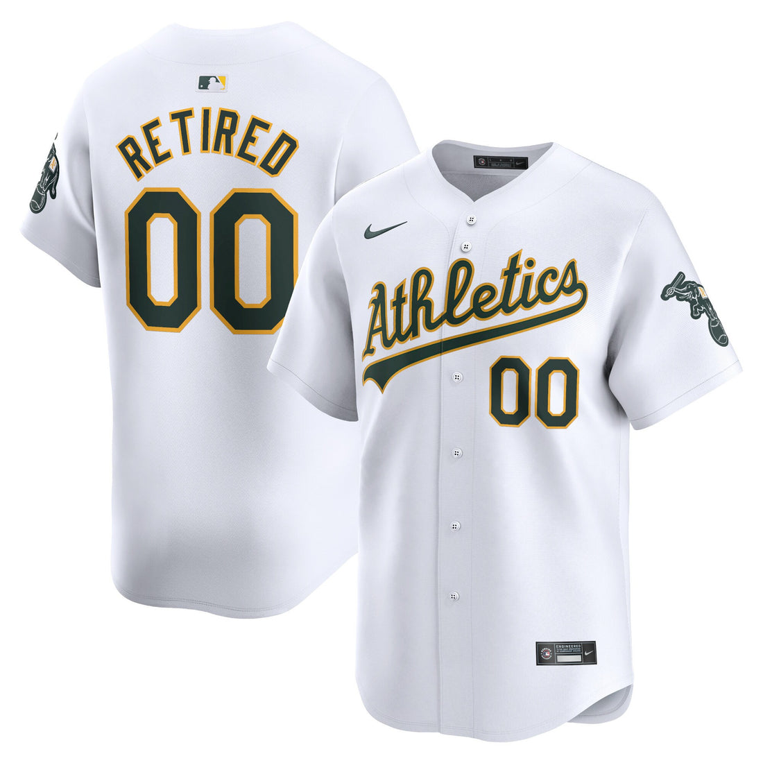 Oakland Athletics white Limited jersey