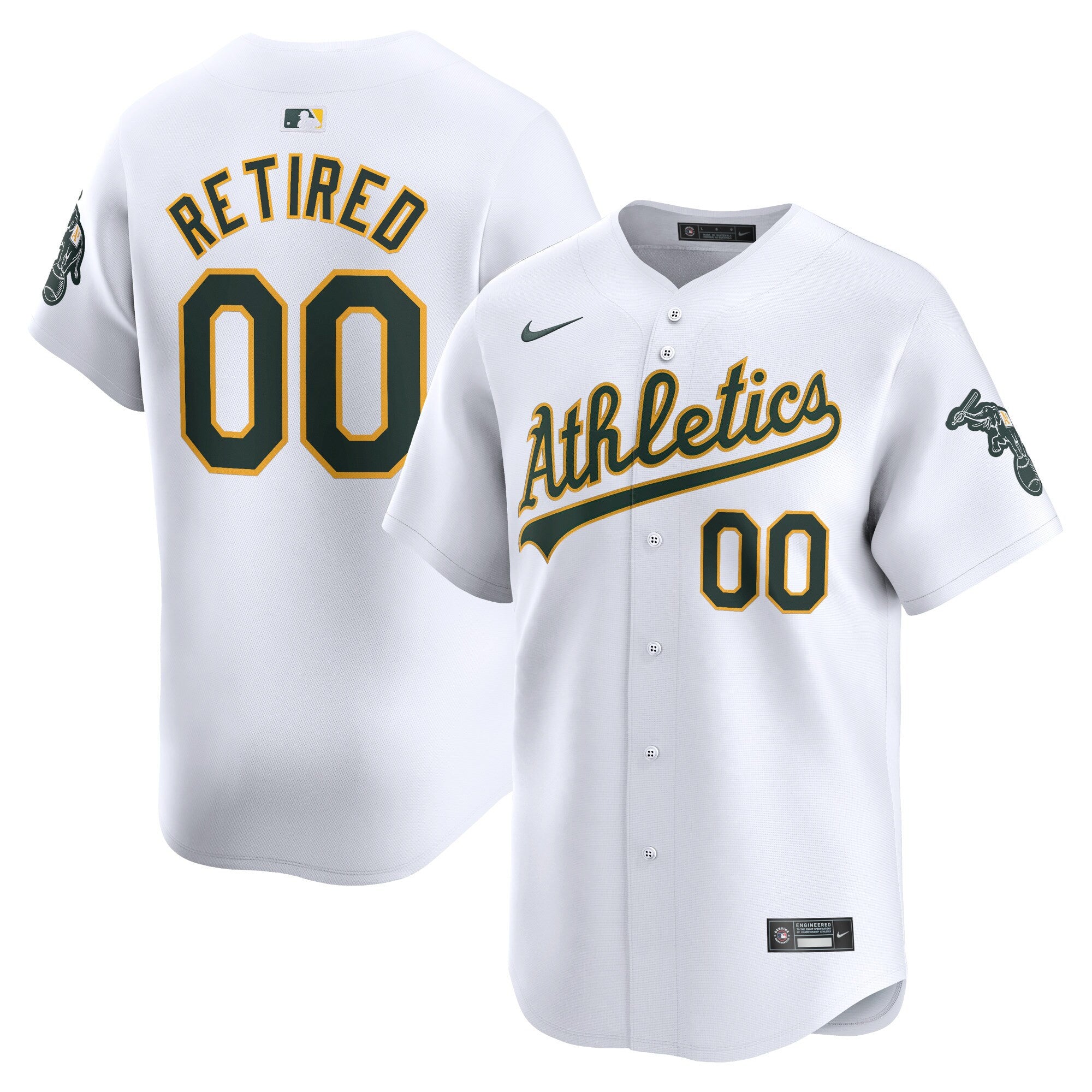 Oakland Athletics white Limited jersey