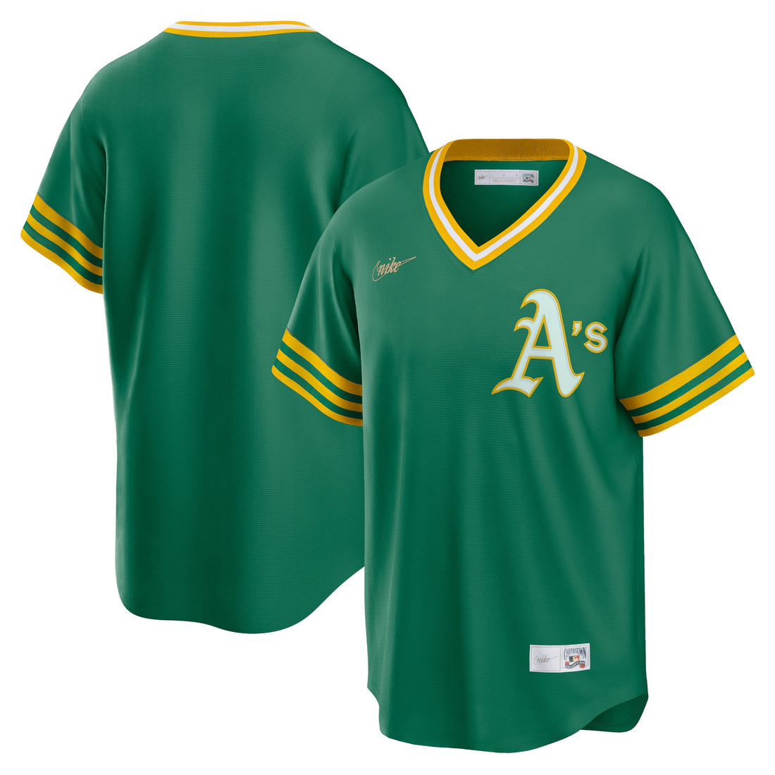 Oakland Athletics green Cooperstown jersey