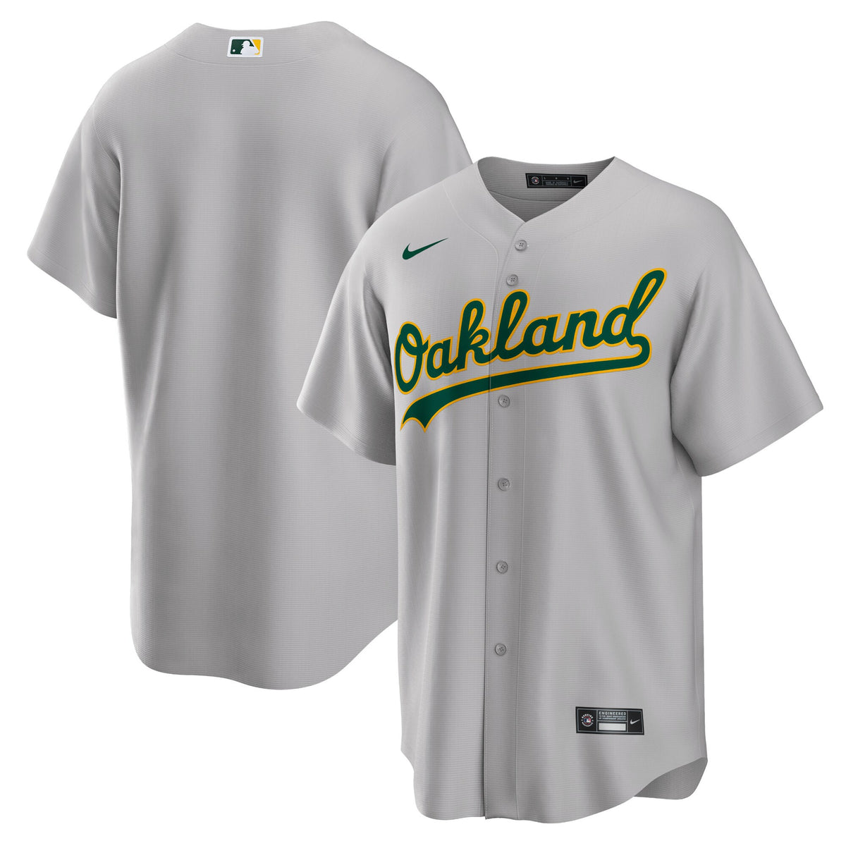 Oakland Athletics gray Road jersey