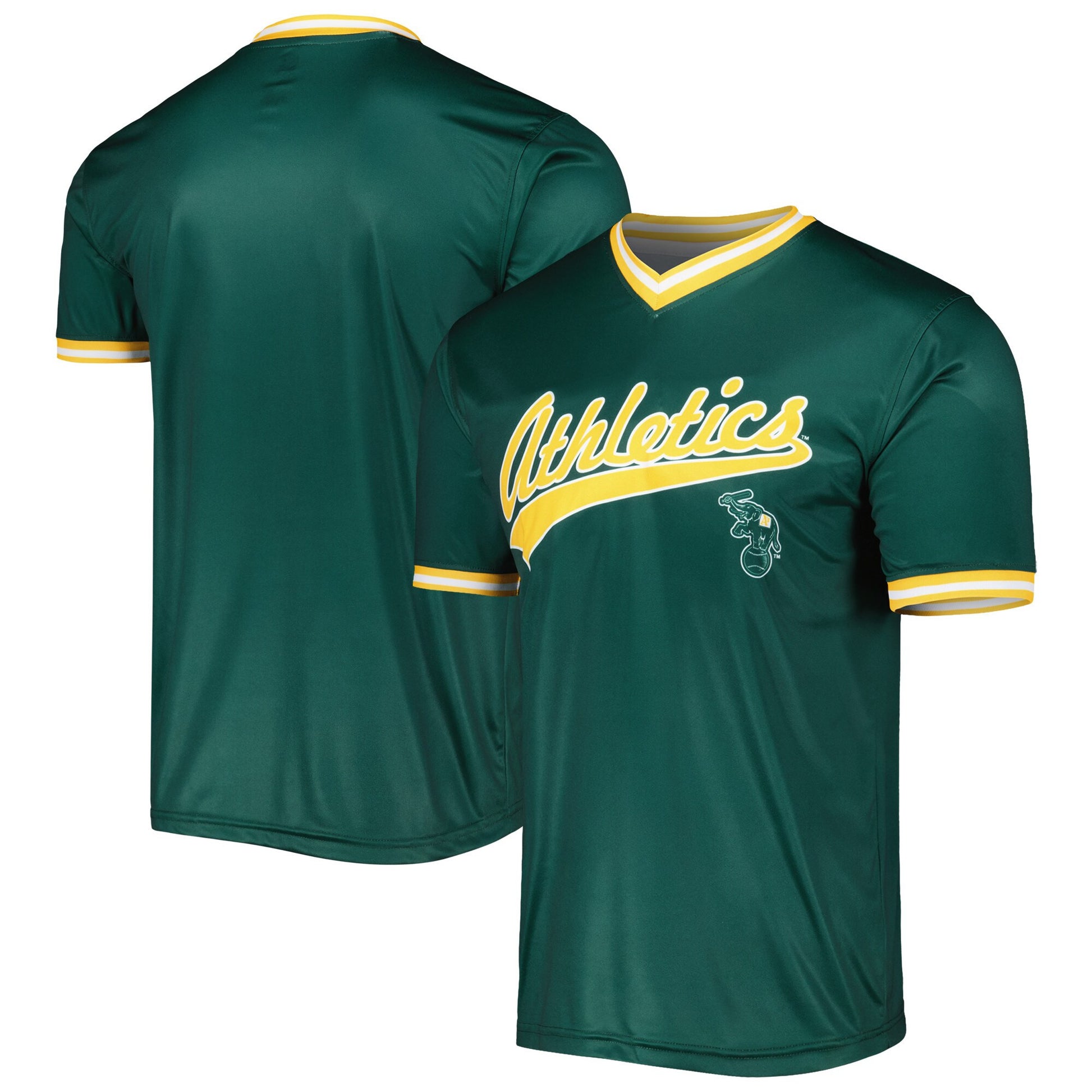 Stitches Oakland Athletics green Cooperstown jersey
