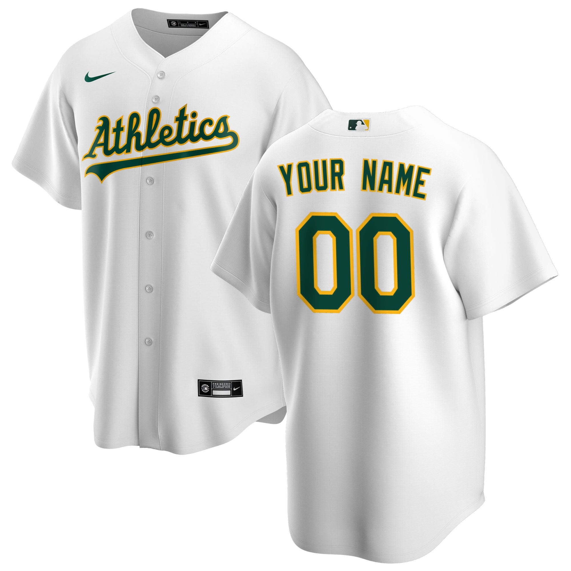 Oakland Athletics white Home jersey