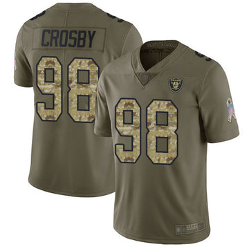 Maxx Crosby Las Vegas Raiders olive Salute To Service jersey