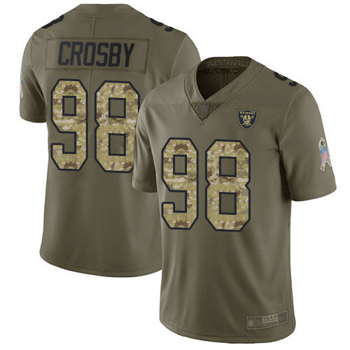 Maxx Crosby Las Vegas Raiders olive Salute To Service jersey