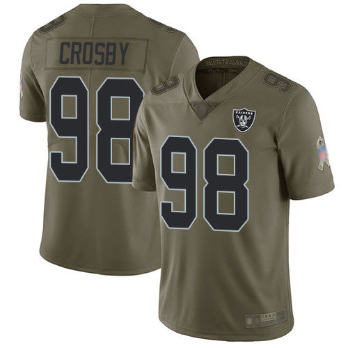 Maxx Crosby Las Vegas Raiders olive Salute To Service jersey