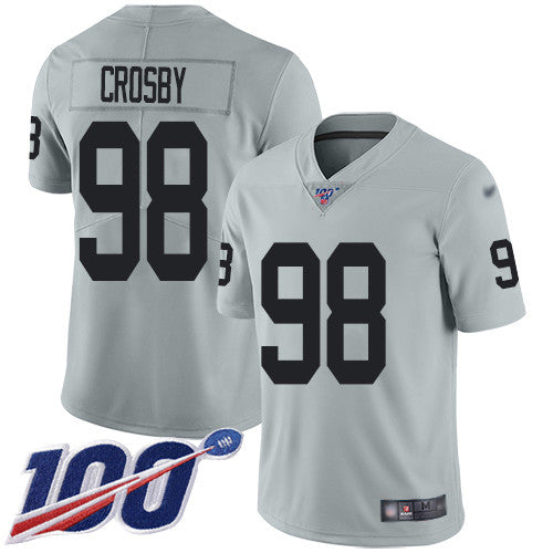 Maxx Crosby Las Vegas Raiders silver Inverted Legend jersey