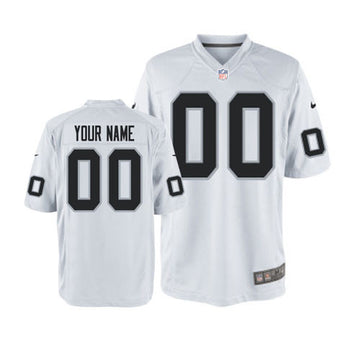 Custom Las Vegas Raiders white Game jersey