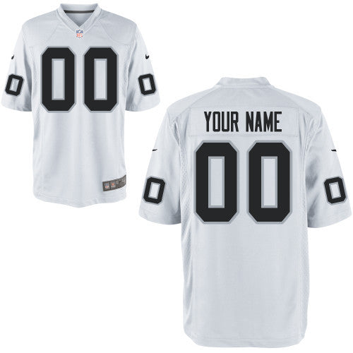 Custom Las Vegas Raiders white Game jersey