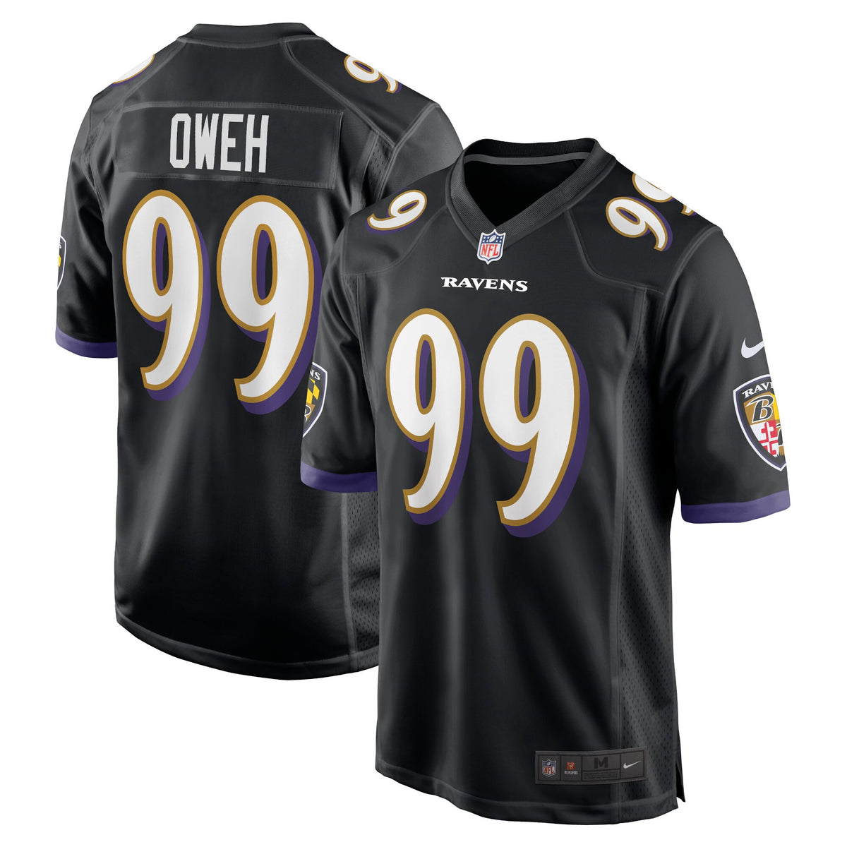 Odafe Oweh Baltimore Ravens black jersey