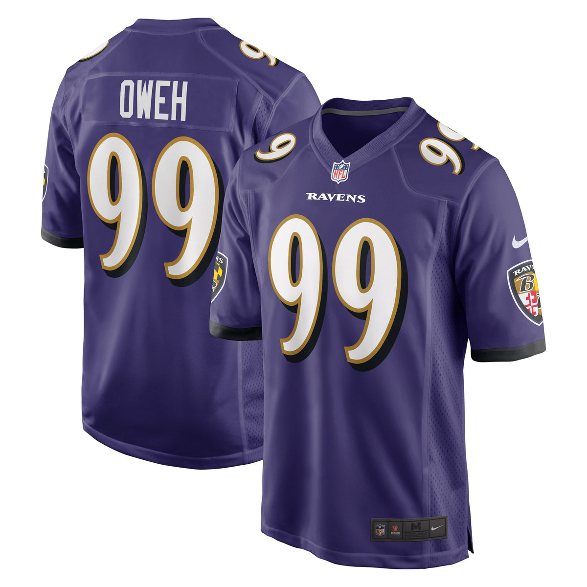 Odafe Oweh Baltimore Ravens purple jersey