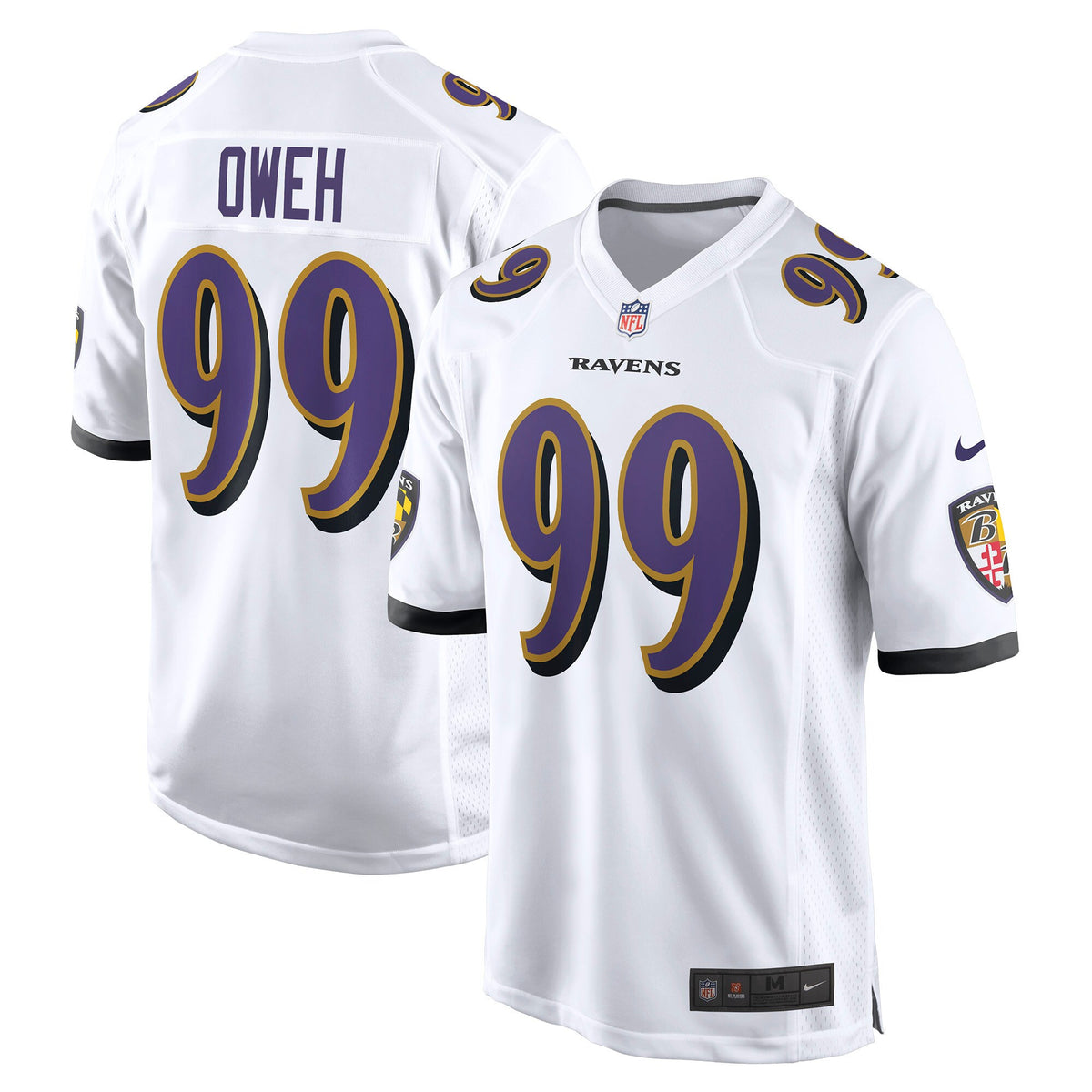 Odafe Oweh Baltimore Ravens white jersey