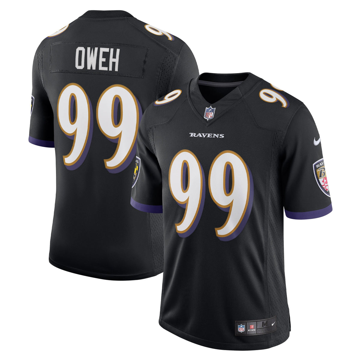 Odafe Oweh Baltimore Ravens black Vapor jersey