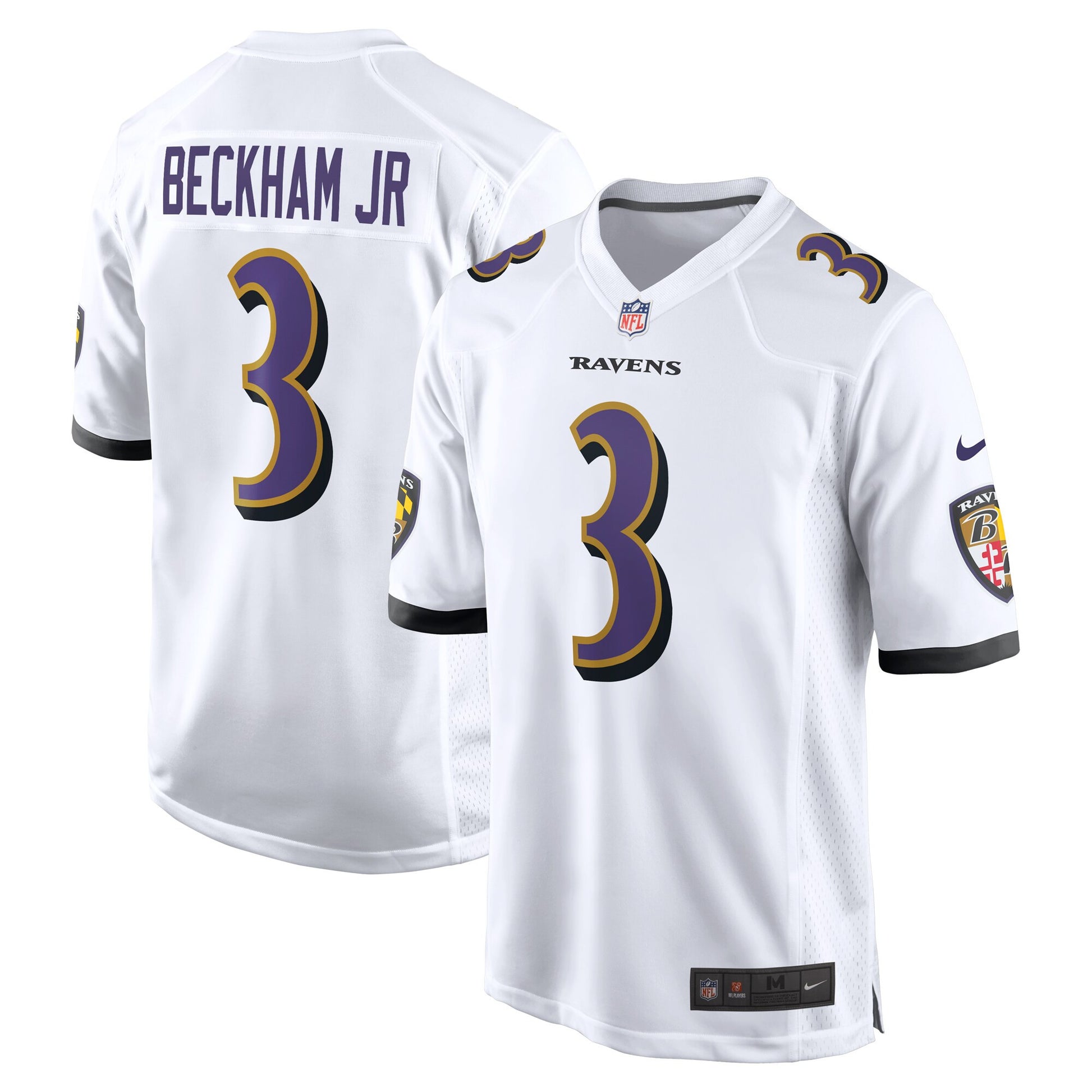 Odell Beckham Jr Baltimore Ravens white jersey