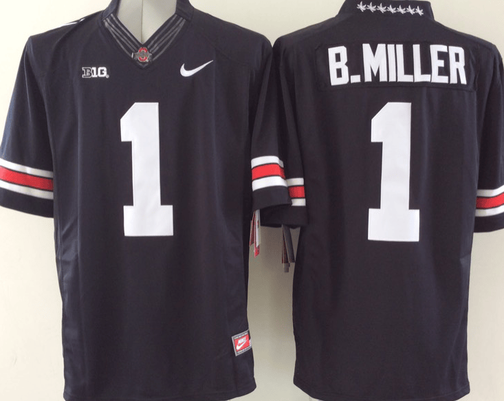 B.Miller Ohio State Buckeyes black jersey