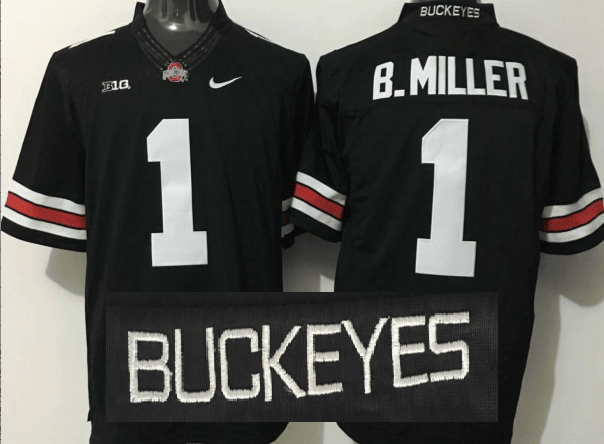 B.Miller Ohio State Buckeyes black jersey