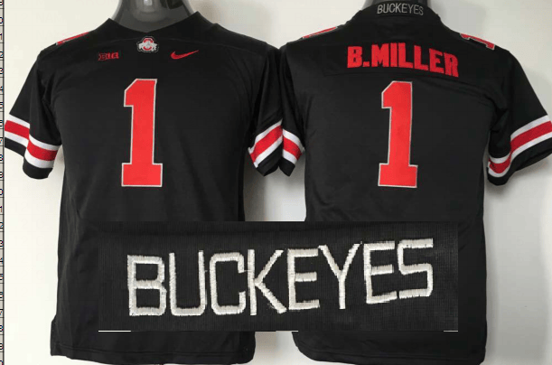 B.Miller Ohio State Buckeyes black jersey