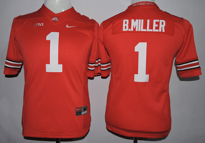 B.Miller Ohio State Buckeyes red jersey