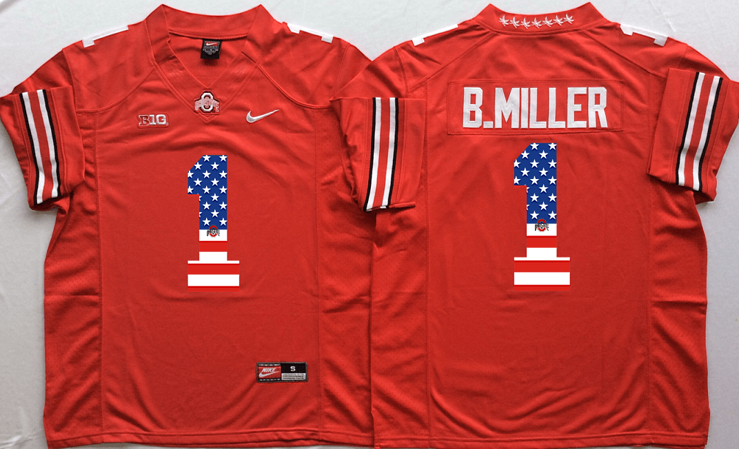 B.Miller Ohio State Buckeyes red jersey