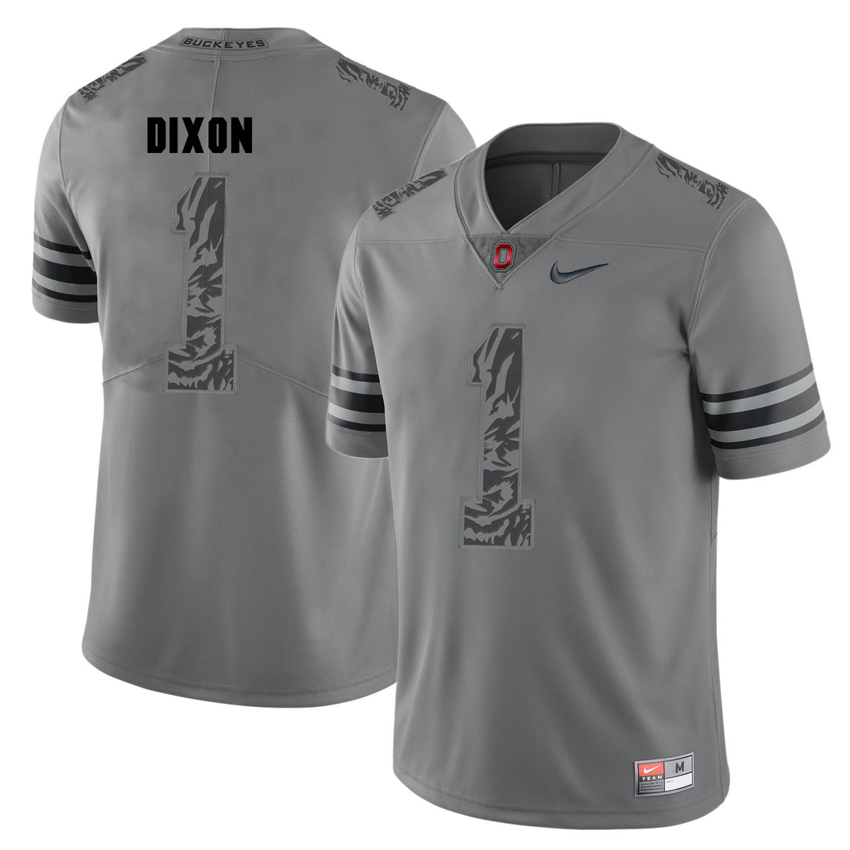 Johnnie Dixon Ohio State Buckeyes gray Shadow jersey
