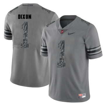 Johnnie Dixon Ohio State Buckeyes gray Shadow jersey