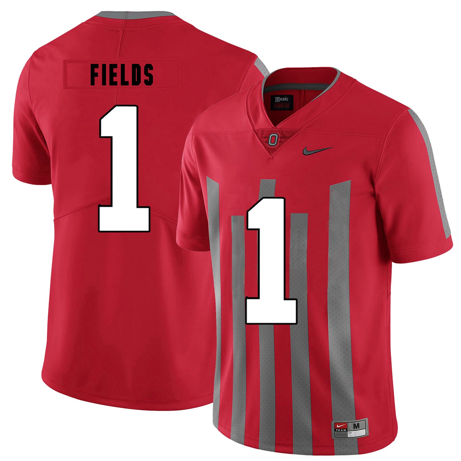 Justin Fields Ohio State Buckeyes red Elite jersey