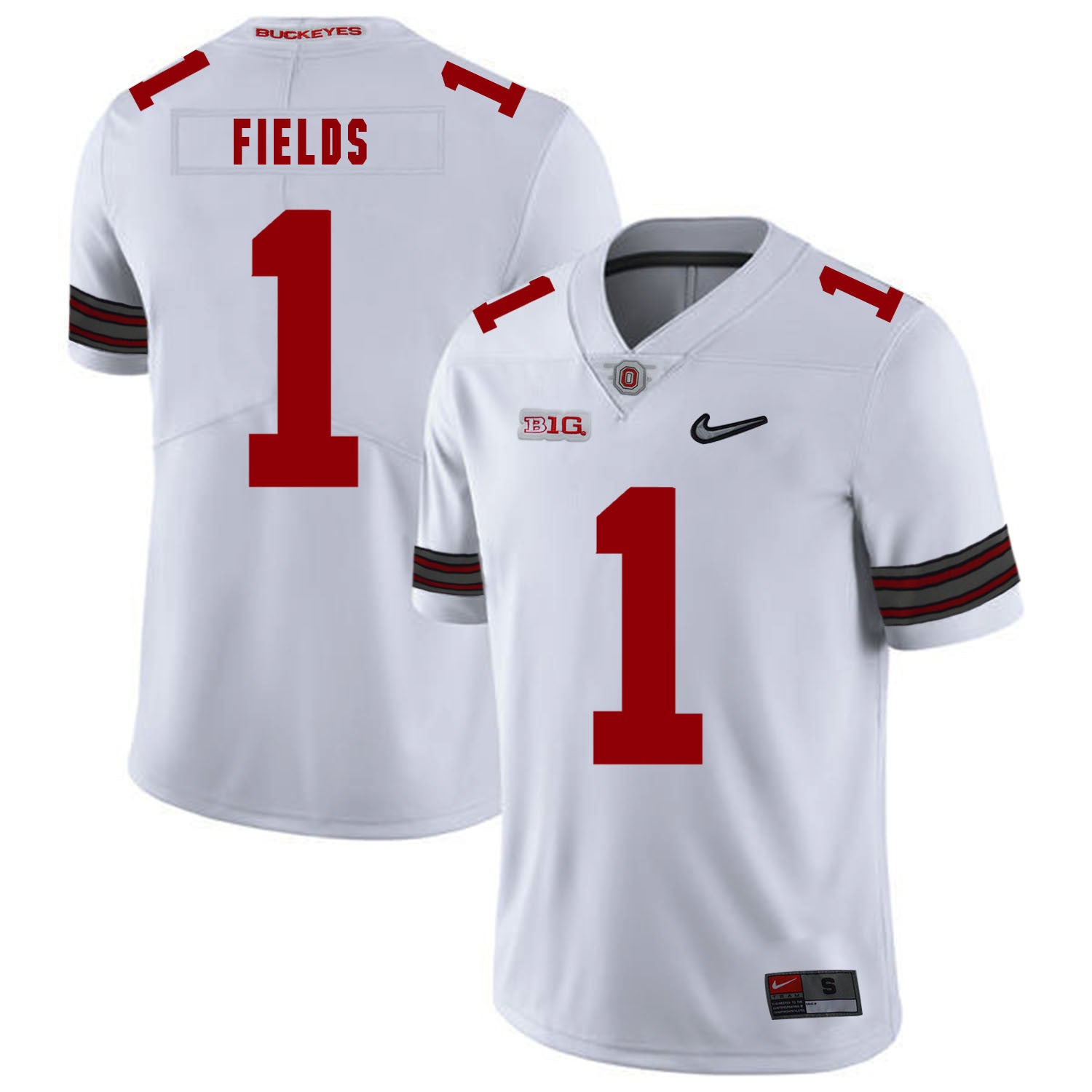 Justin Fields Ohio State Buckeyes white jersey