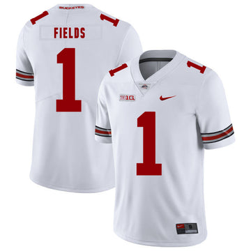 Justin Fields Ohio State Buckeyes white Limited jersey