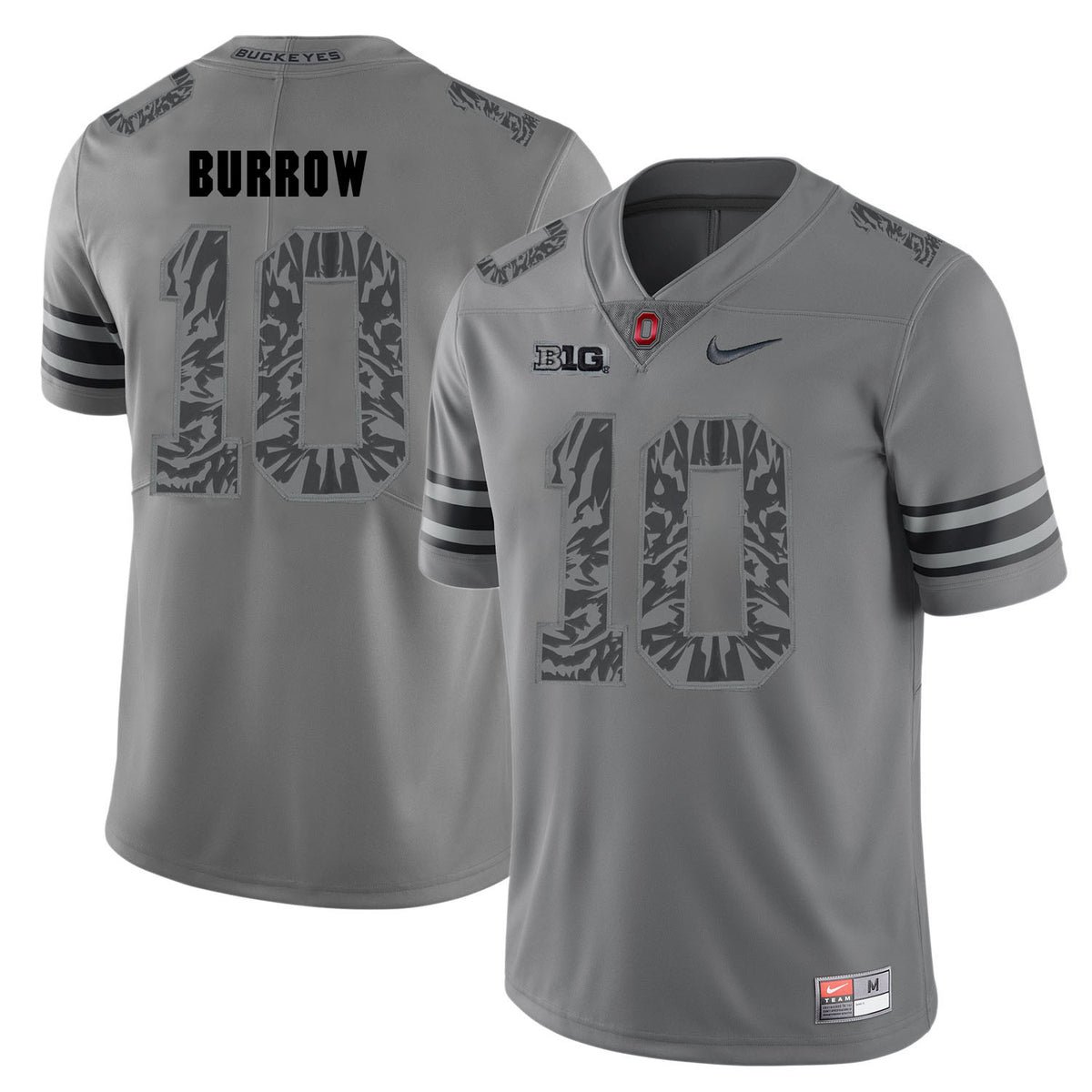 Joe Burrow Ohio State Buckeyes gray Shadow jersey