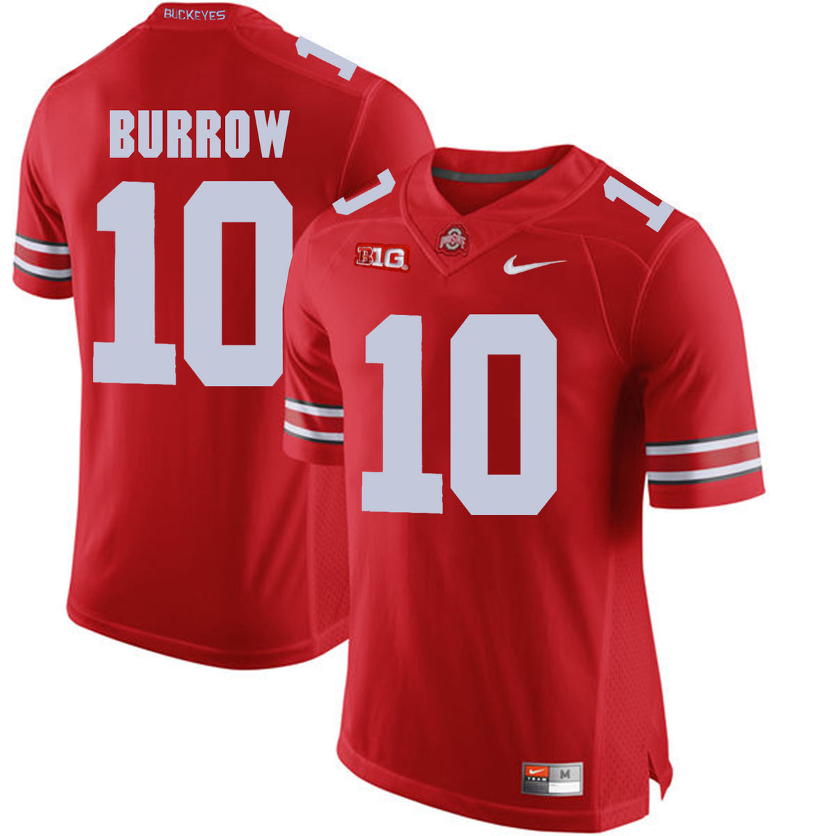 Joe Burrow Ohio State Buckeyes red jersey