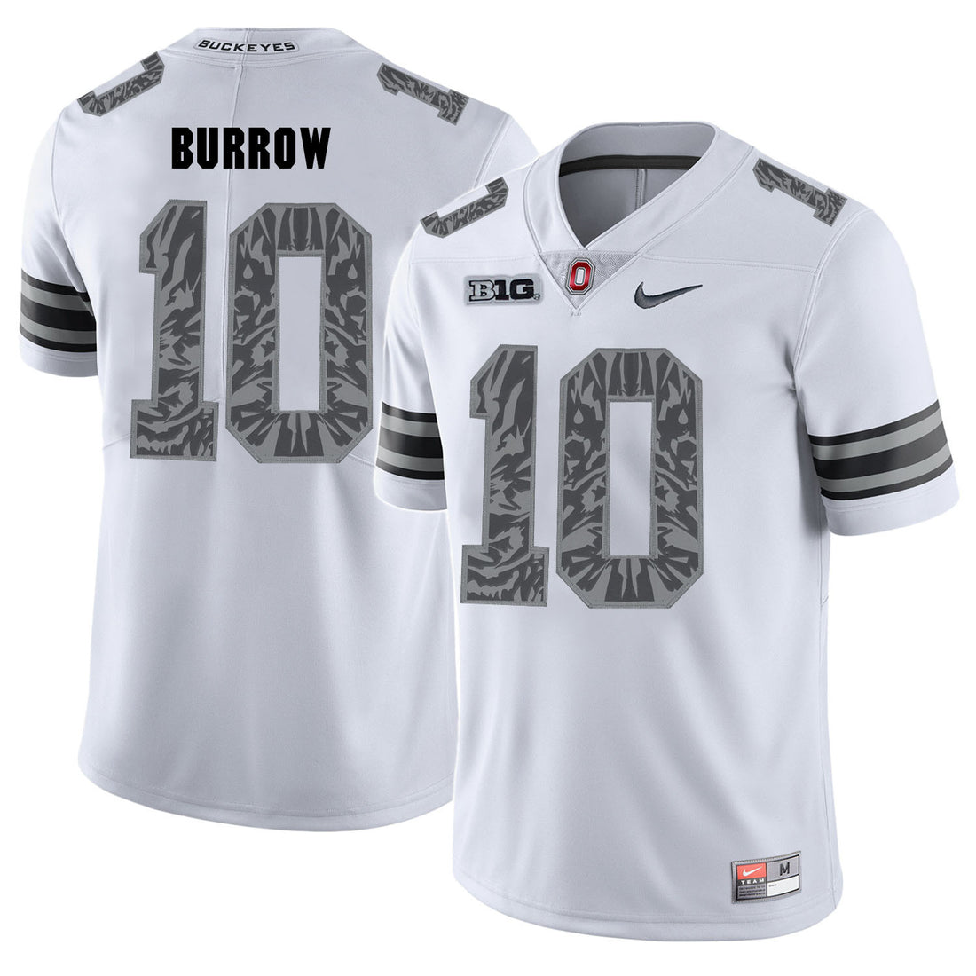 Joe Burrow Ohio State Buckeyes white Shadow jersey