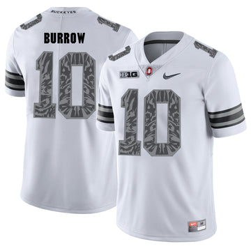 Joe Burrow Ohio State Buckeyes white Shadow jersey