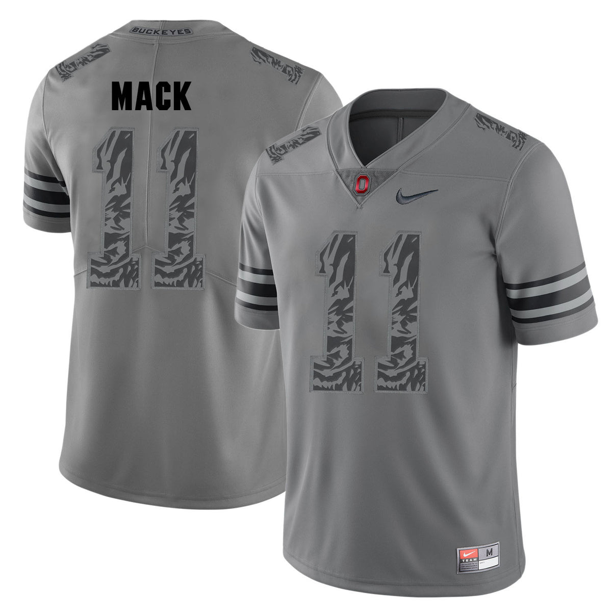 Austin Mack Ohio State Buckeyes gray Shadow jersey