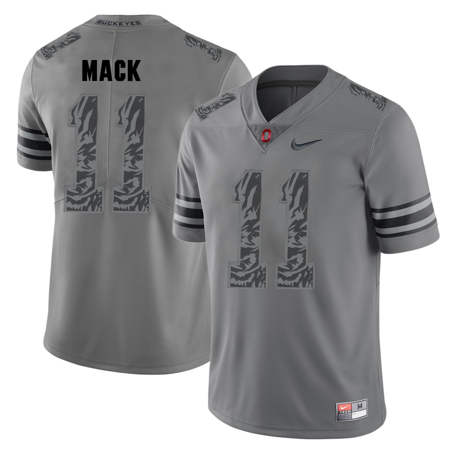 Austin Mack Ohio State Buckeyes gray Shadow jersey
