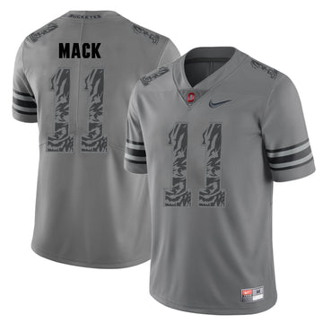 Austin Mack Ohio State Buckeyes gray Shadow jersey