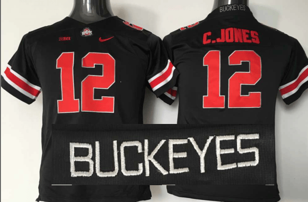 C.Jones Ohio State Buckeyes black jersey