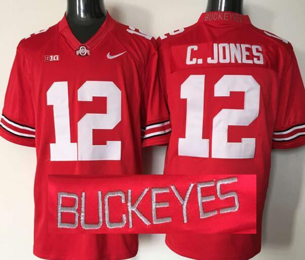 C.Jones Ohio State Buckeyes red jersey