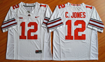 C.Jones Ohio State Buckeyes white jersey