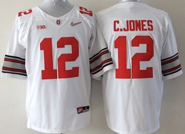C.Jones Ohio State Buckeyes white jersey