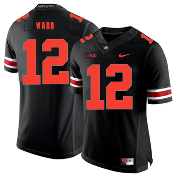 Denzel Ward Ohio State Buckeyes black Shadow jersey