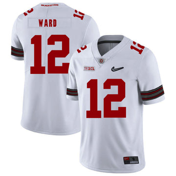 Denzel Ward Ohio State Buckeyes white jersey