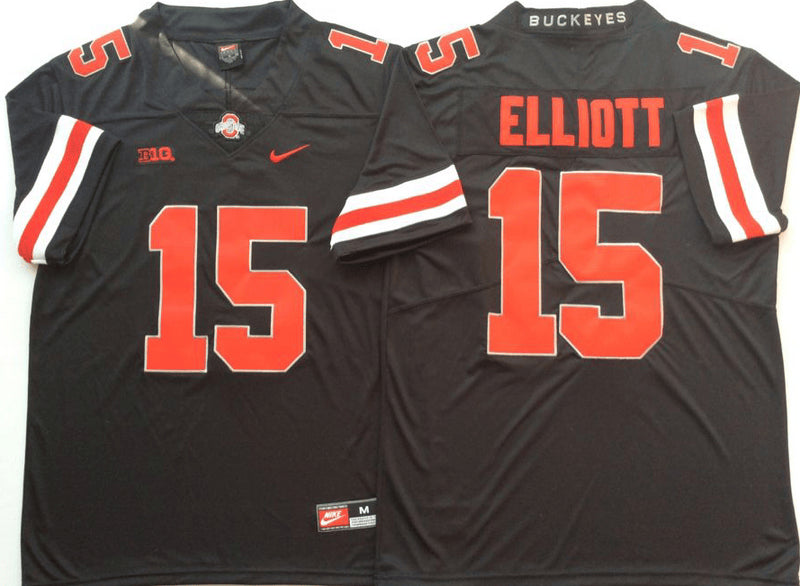 Ezekiel Elliott Ohio State Buckeyes black Shadow jersey