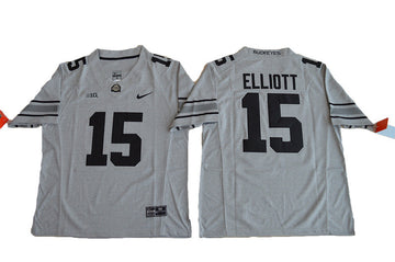 Ezekiel Elliott Ohio State Buckeyes gray jersey