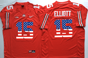Ezekiel Elliott Ohio State Buckeyes red jersey