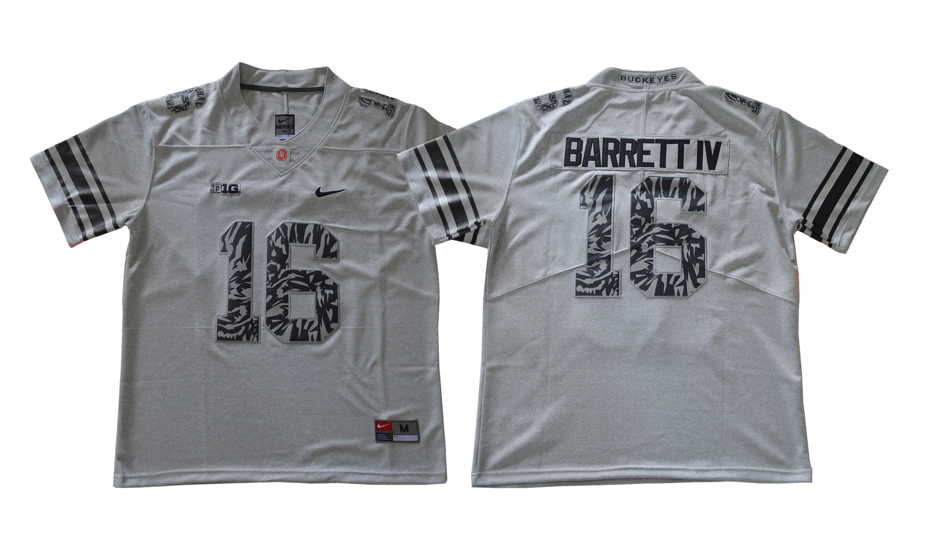 J.T. IV Ohio State Buckeyes gray jersey