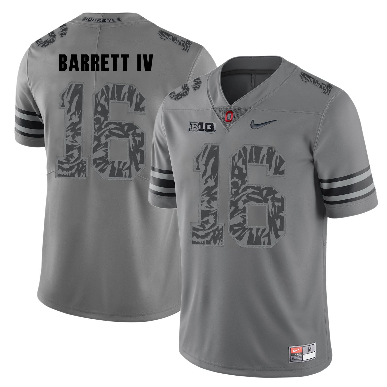 J.T. IV Ohio State Buckeyes gray Shadow jersey