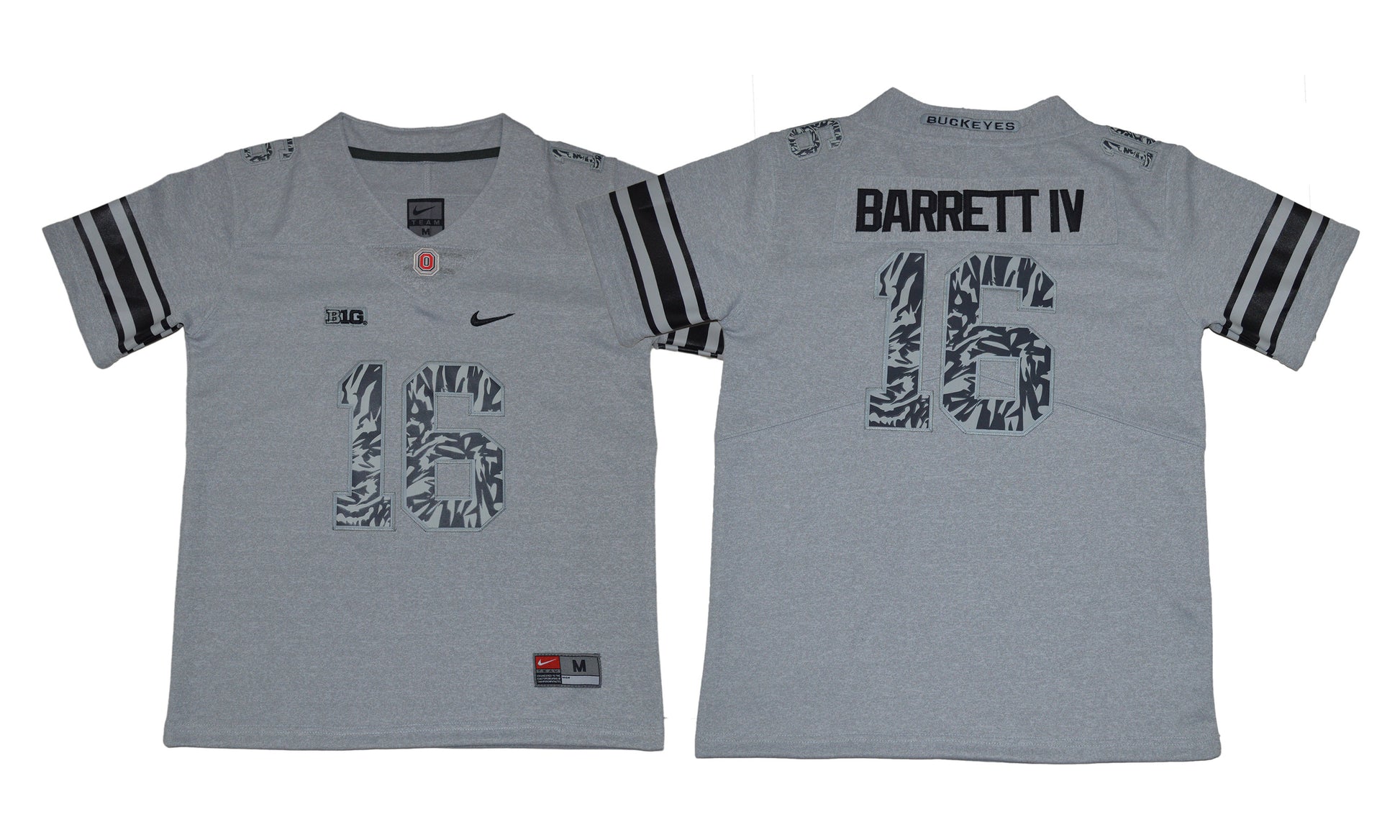 J.T. IV Ohio State Buckeyes gray jersey