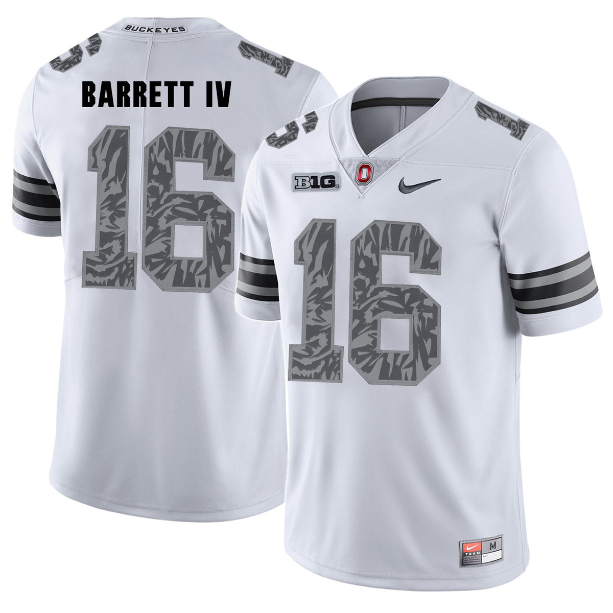 J.T. IV Ohio State Buckeyes white Shadow jersey